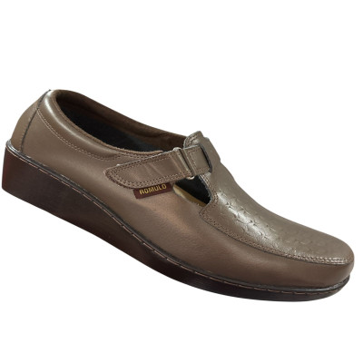 Romulo Casual Cuero Caf&eacute; Metal Mujer Talla 38  Ref 2390 